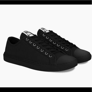 Nothing New Black low top sneakers
